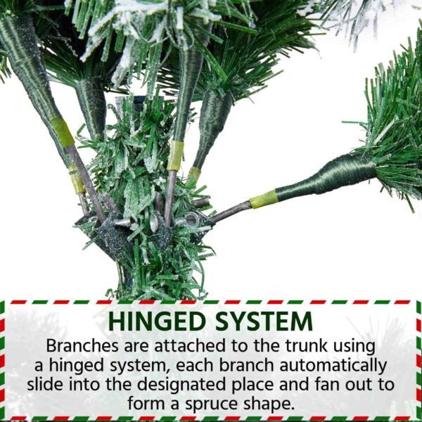 Yaheetech Christmas Tree Prelit Snow Flocked, Multiple Sizes