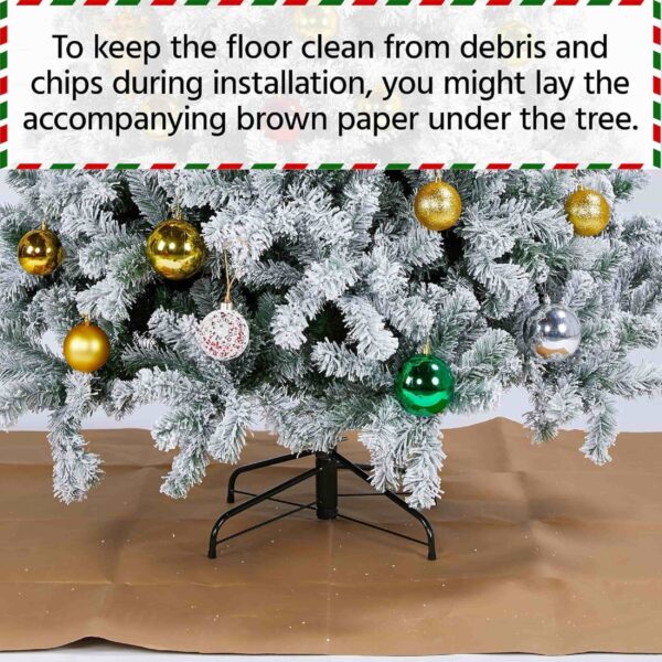 Yaheetech Christmas Tree Prelit Snow Flocked, Multiple Sizes